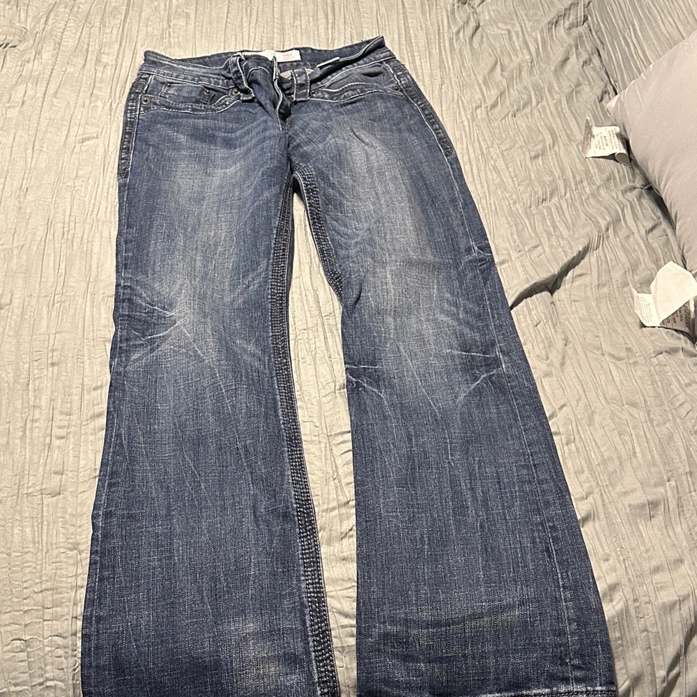 Tin Haul Dark Blue Flare Women's Jeans